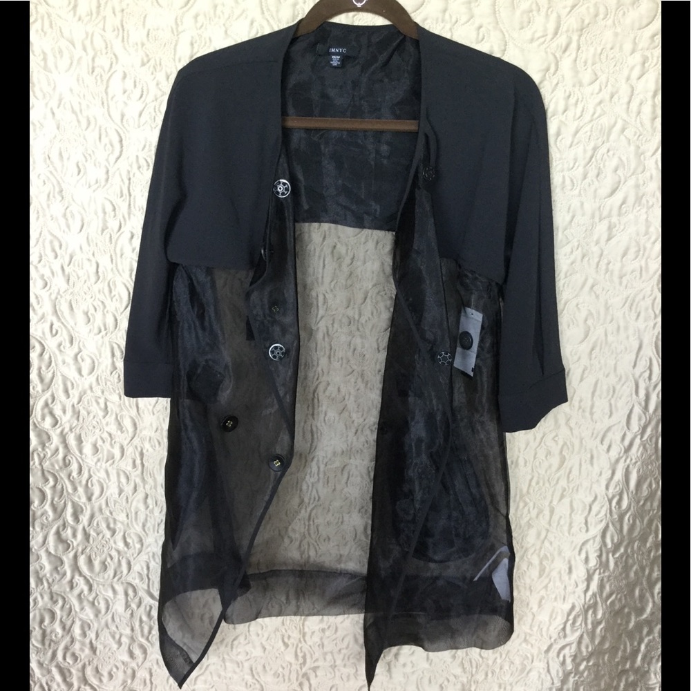 IMNYC by Isaac Mizrahi Sheer Shirt